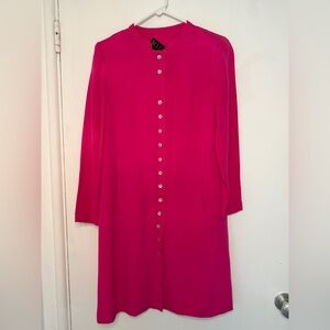 Chic Fuchsia Long Sleeve Dress